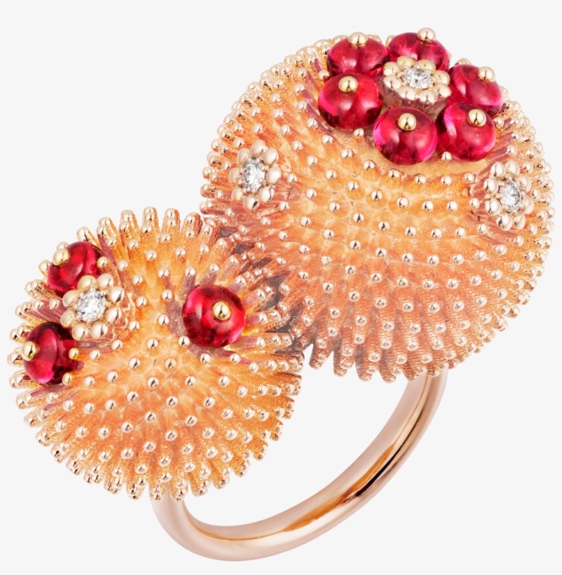 Cactus De Cartier Ringpink Gold, Spinels, Diamonds - Cactus De Cartier Collection, transparent png download