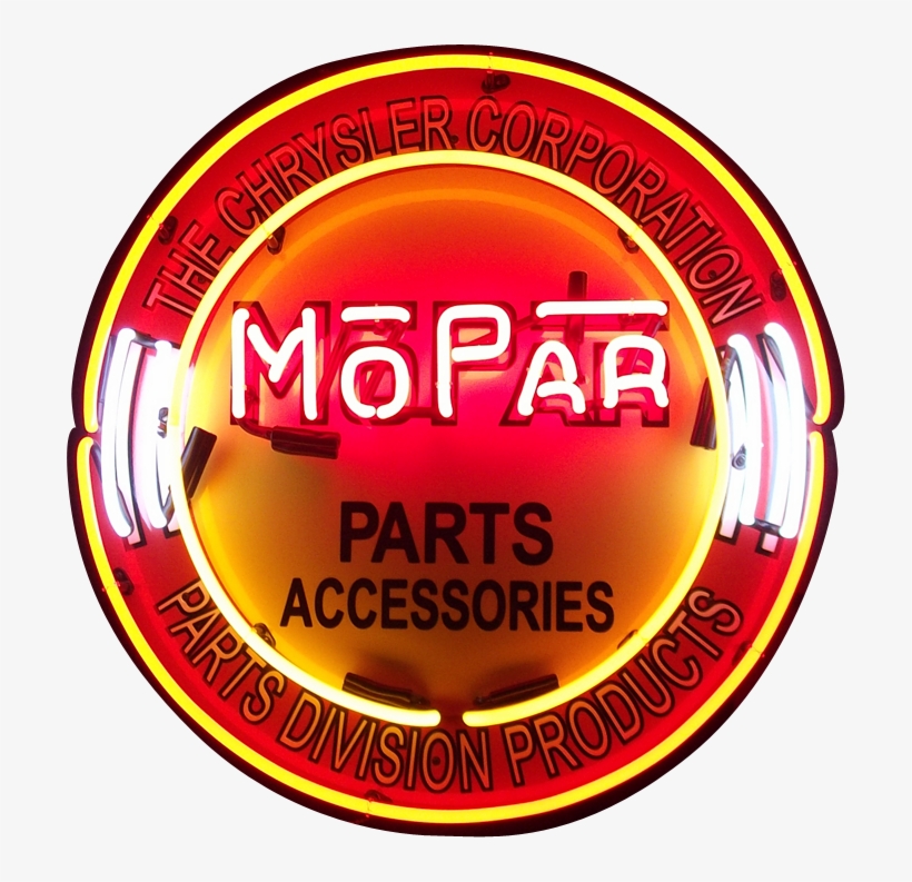 Parts & Accessories Neon Sign - Neonetics Mopar Circle Neon Sign, transparent png download