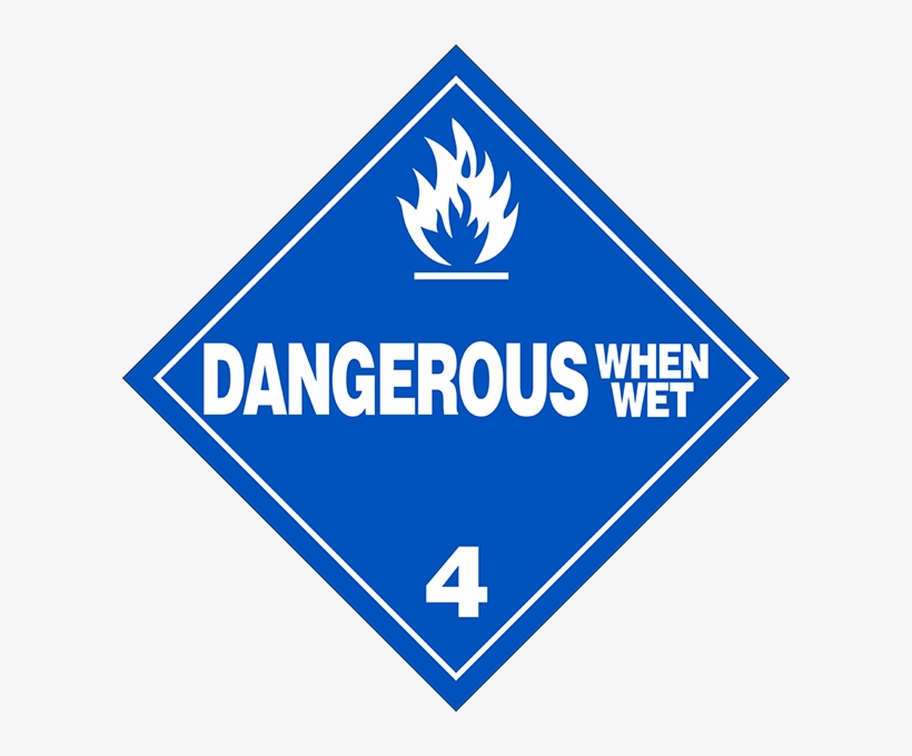International Warehousing, Distribution, Crating And - Dangerous When Wet Placard, transparent png download