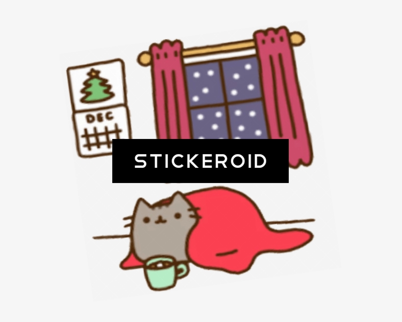 Стикер Pusheen - Navidad Dibujo De Pusheen, transparent png download