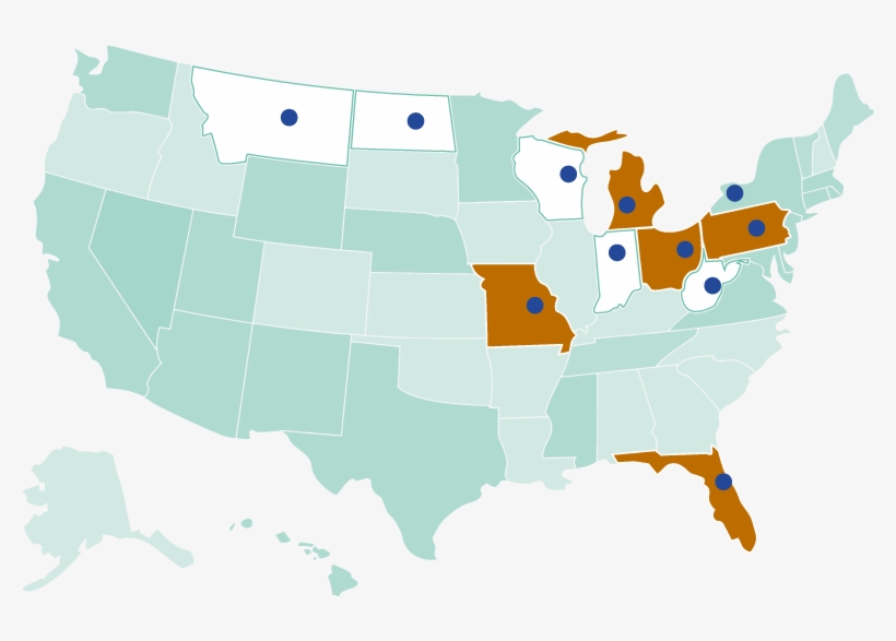 5 Blue Senate Seats Are In White Dominated States Where - Us Republican Vs Democrat Map 2018, transparent png download