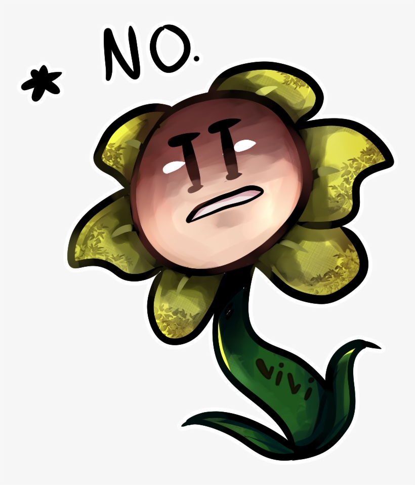 Flowey The Flower Answers Stuff - Cartoon, transparent png download