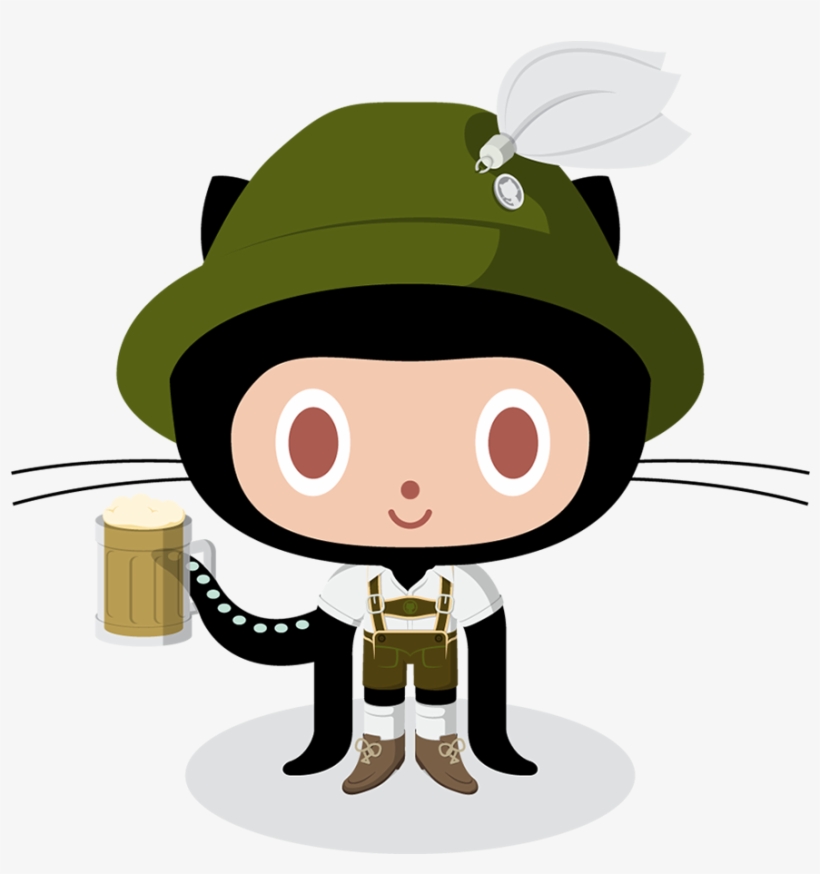 Oktobercat - Github Octocat, transparent png download