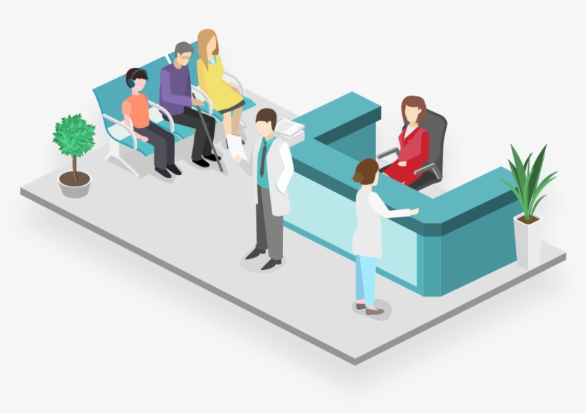 Hackensack University Medical Center's Process Is Ready - Hospital Reception Vector, transparent png download