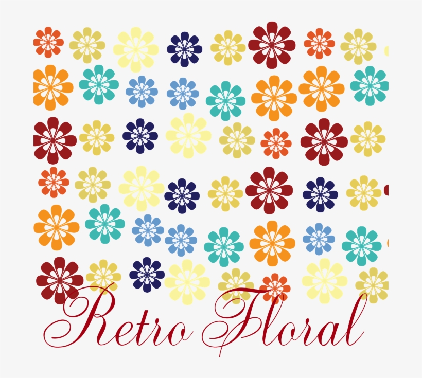 Cool Chic Floral Banner - Cafepress Bright Retro Floral Rectangular Canvas Pillow, transparent png download