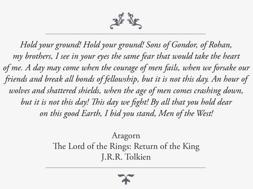 Down The Gates Of Mordor, Those Brave Warriors From - King $ix, transparent png download