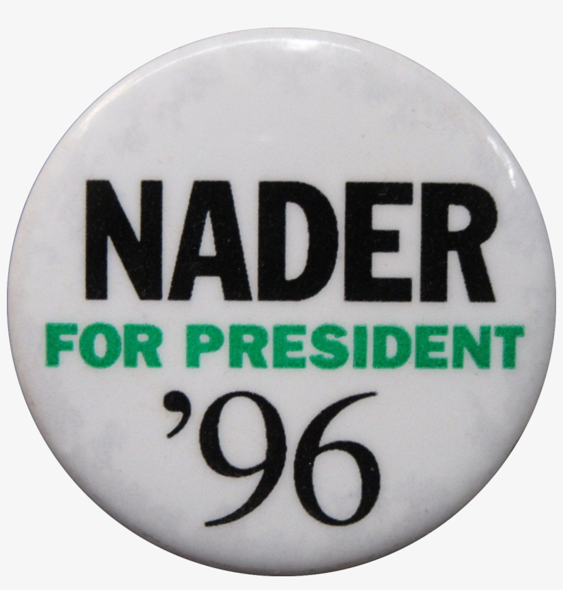 Ralph Nader 1996 Button 00, transparent png download