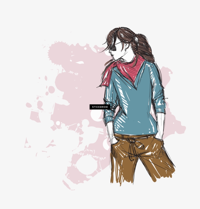 Fashion Girl Model - Illustration, transparent png download