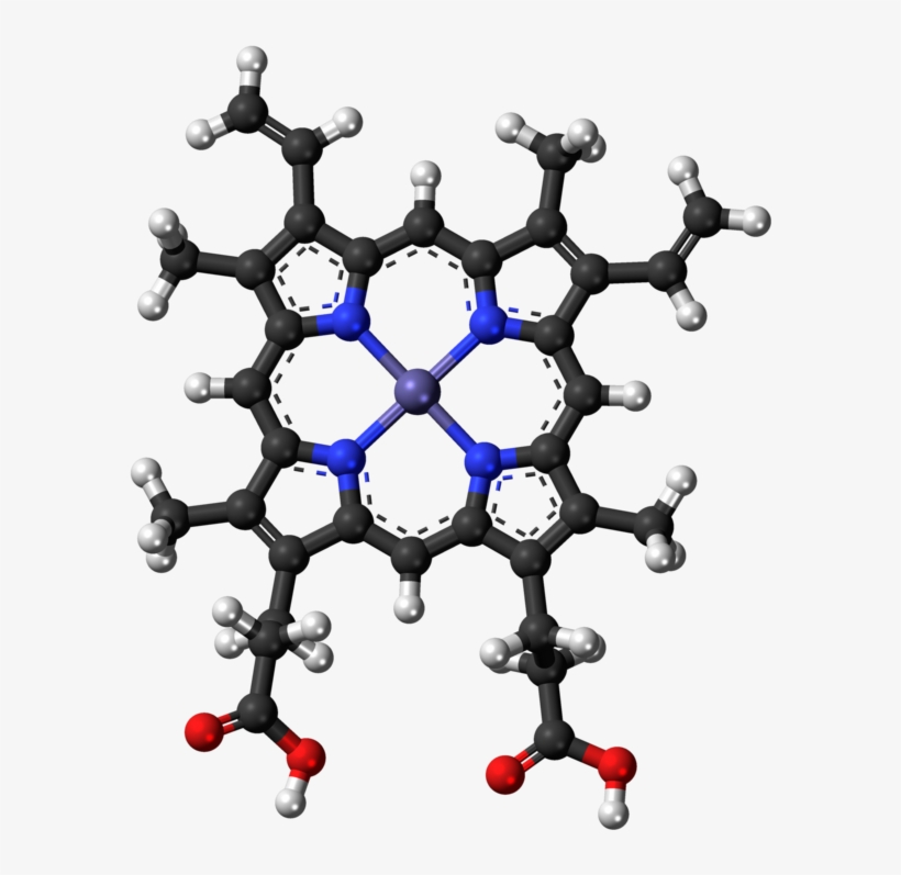 Heme B 3d Ball - Iron Phthalocyanine Carbon Orr, transparent png download