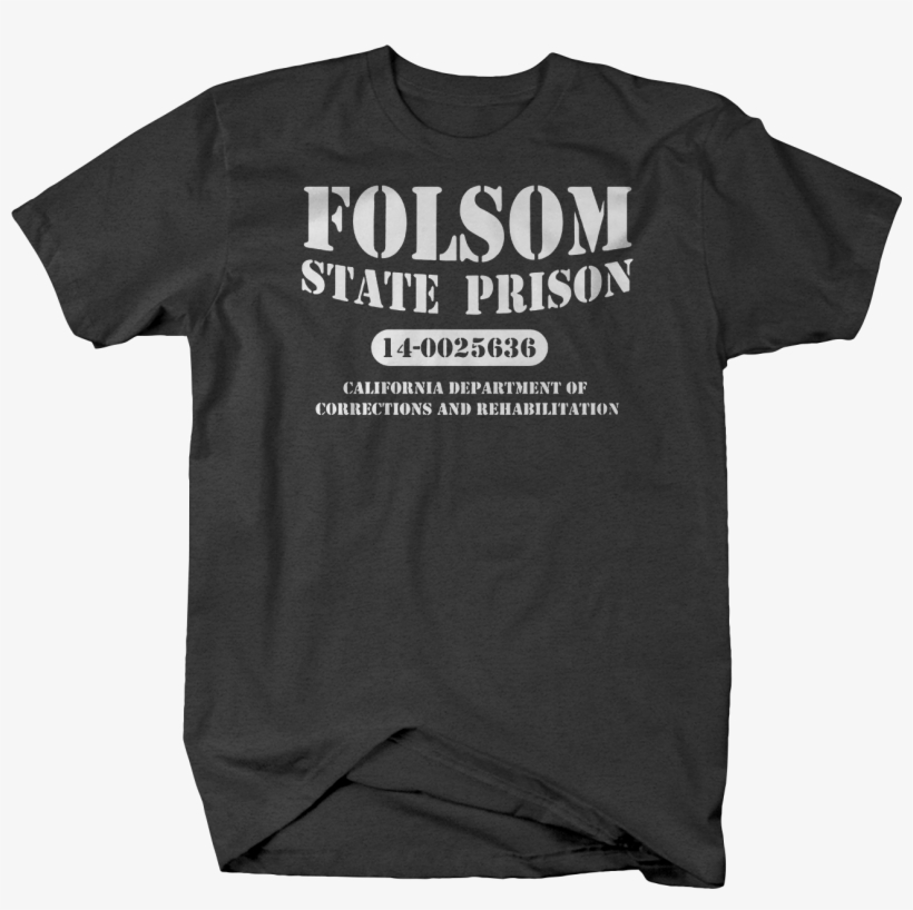 Folsom State Prison Inmate Johnny Cash Tshirt, transparent png download