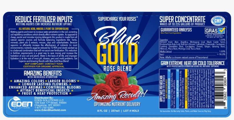 Blue Gold Rose Flower Bloom Booster Root Stimulator - Blue Gold Garden Blend Yah12, transparent png download