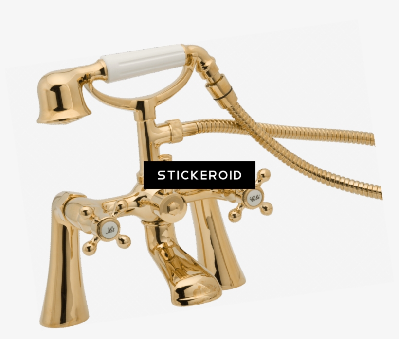 Gold Shower Mixer - Deva Tudor Pillar Mounted Bath Shower Mixer Tap Gold, transparent png download
