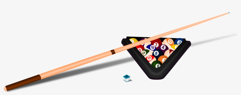 Billiards Cue Stick Pool Billiard Balls Snooker - Pool Cue Clip Art, transparent png download