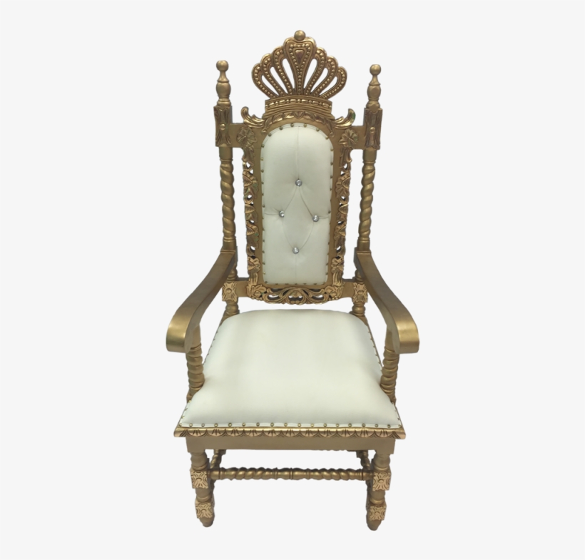 Gold Crown Chair - Throne, transparent png download