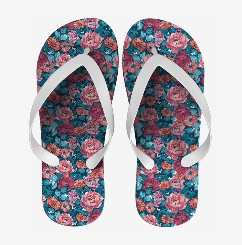 Chinelo Personalizado Estampa Flores - Handpainted Flower Keychain, Adult Unisex, Size: 2.25",, transparent png download
