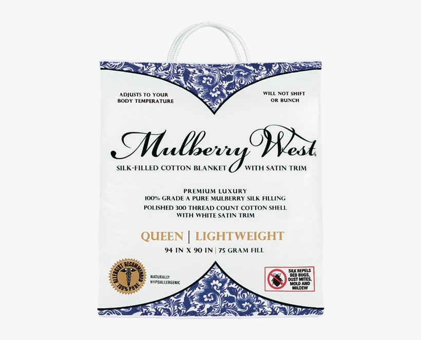 Mulberry Silk Mulberry West Blanket In Packaging - Mulberry West Silk Filled Comforter-king, transparent png download