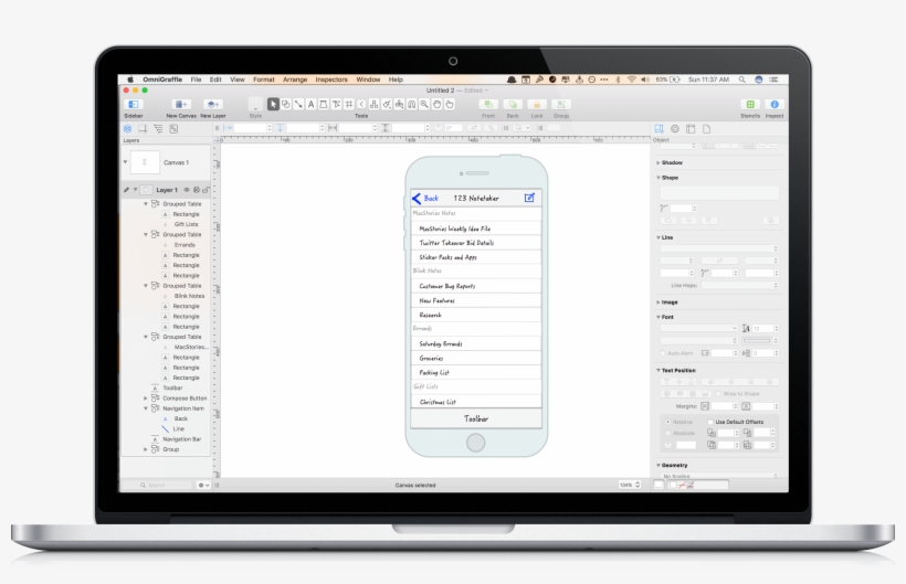 Omnigraffle Standard And Pro For Mac Gets A Big Update - Ibm, transparent png download