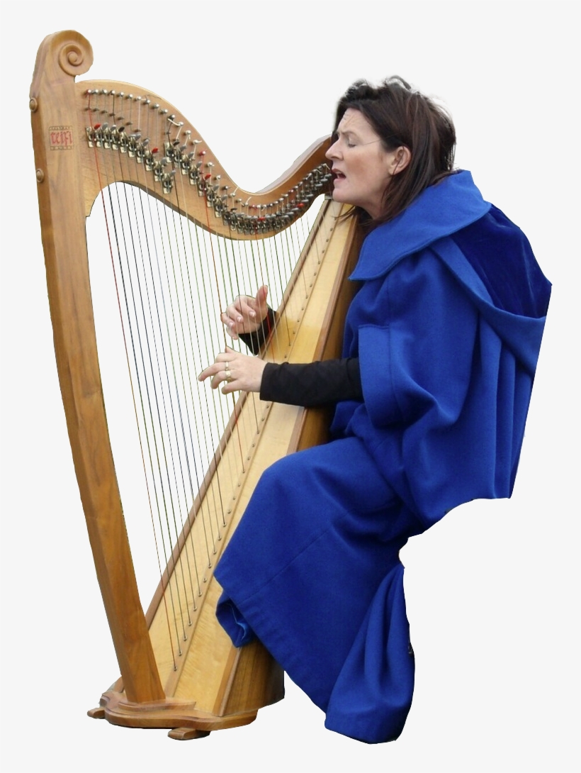 A Lady Playing The Harp, transparent png download