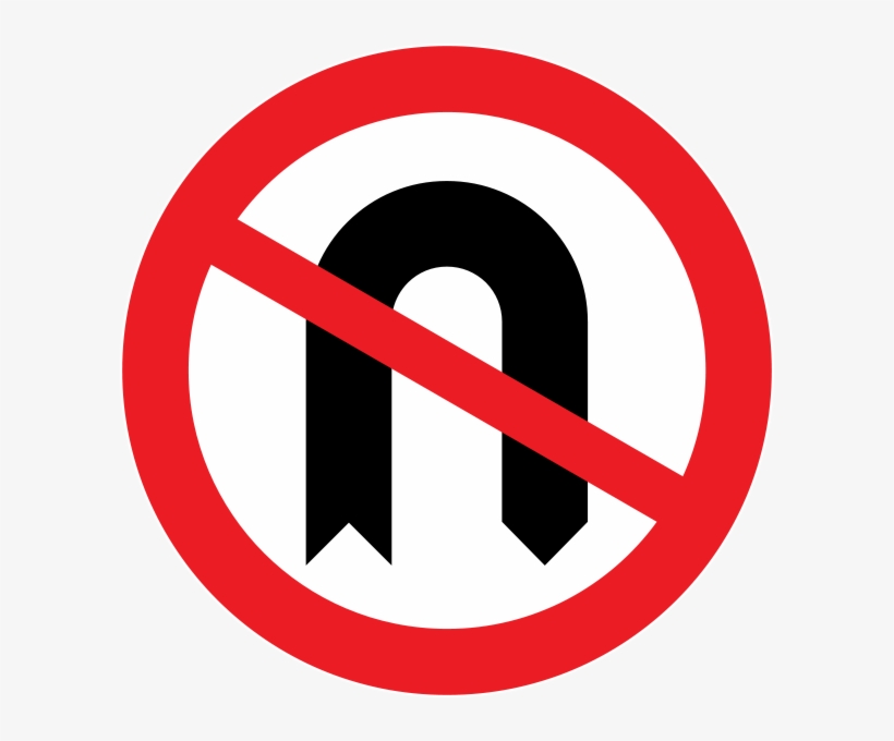 Uk Traffic Sign - No U Turn Sign Png, transparent png download