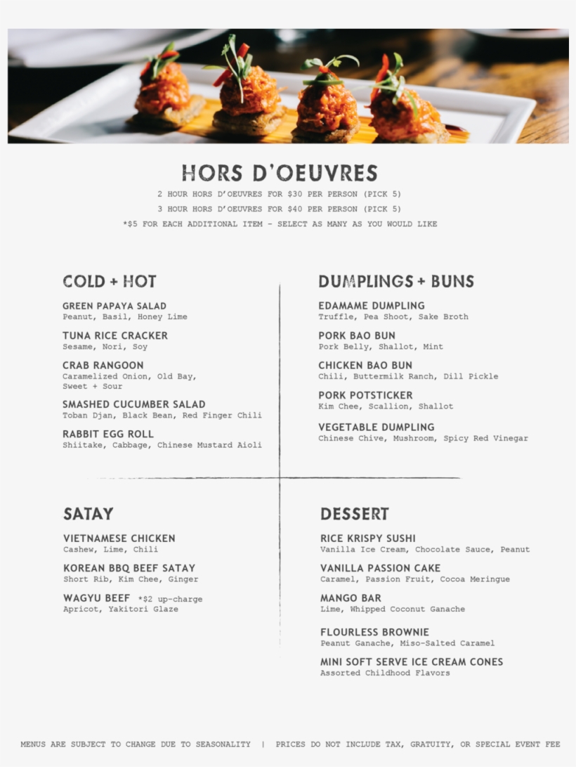 Sampan Group Dining Menu - Menu, transparent png download