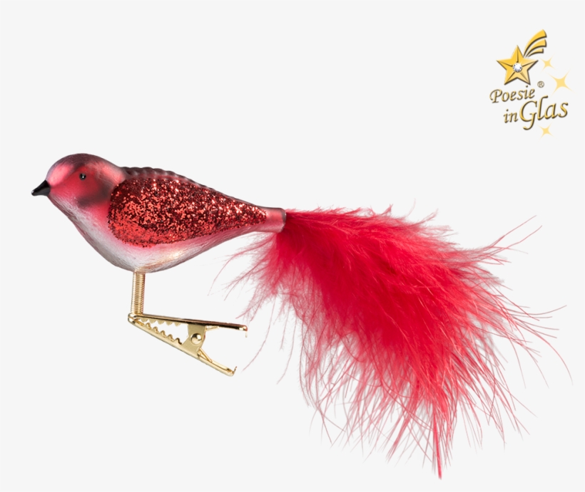Glass Bird Red-white - White, transparent png download