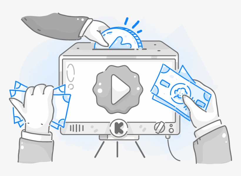 Kickstarter Video Production Services - Cartoon, transparent png download