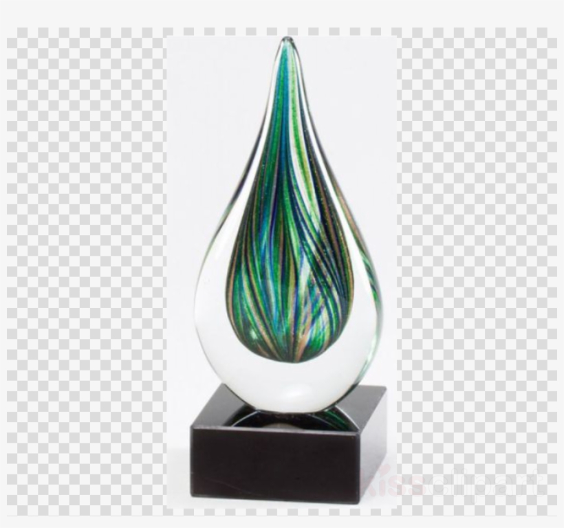 Green Teardrop Glass Art Trophies Clipart Glass Art - Eggs With Transparent Background, transparent png download