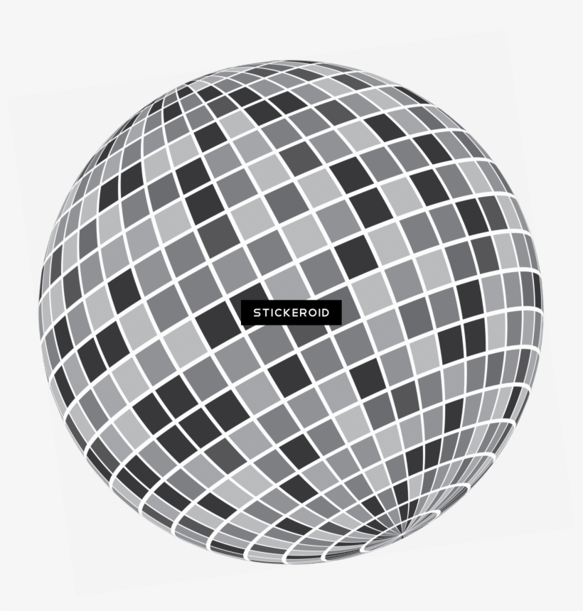 Grey Black White Disco Ball, transparent png download