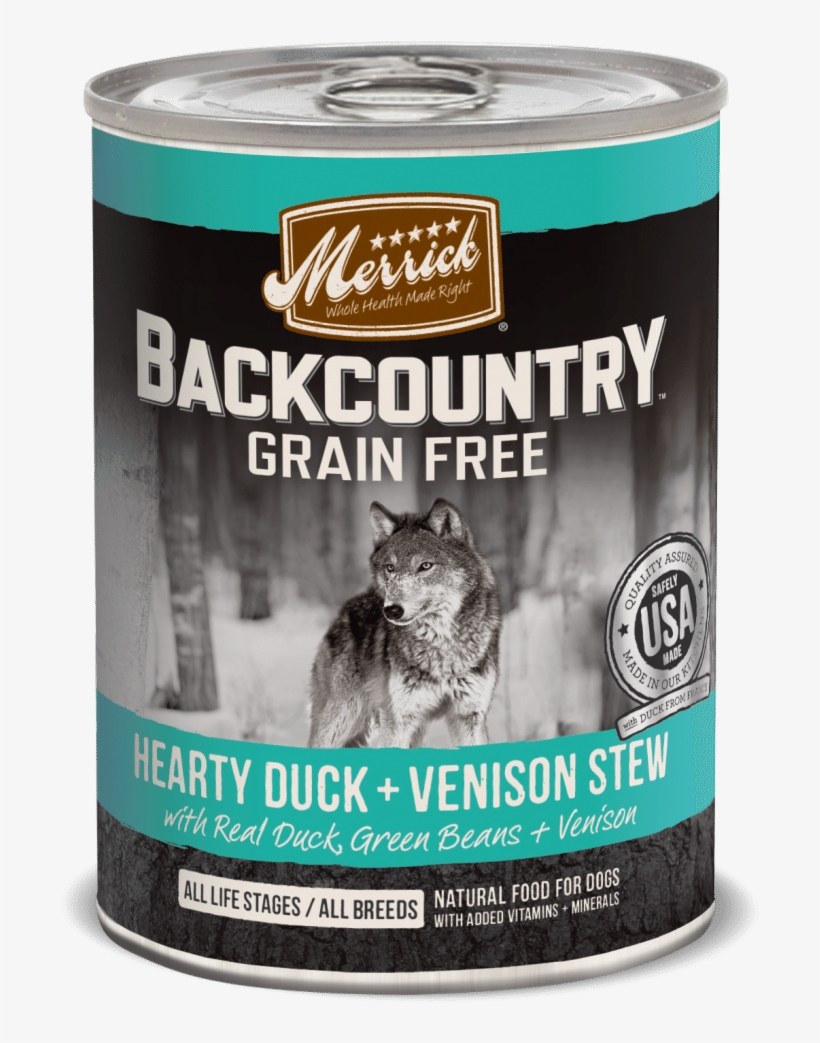 Merrick Backcountry Grain Free Hearty Duck And Venison - Merrick Backcountry Chicken Thigh Can Dog Food, transparent png download
