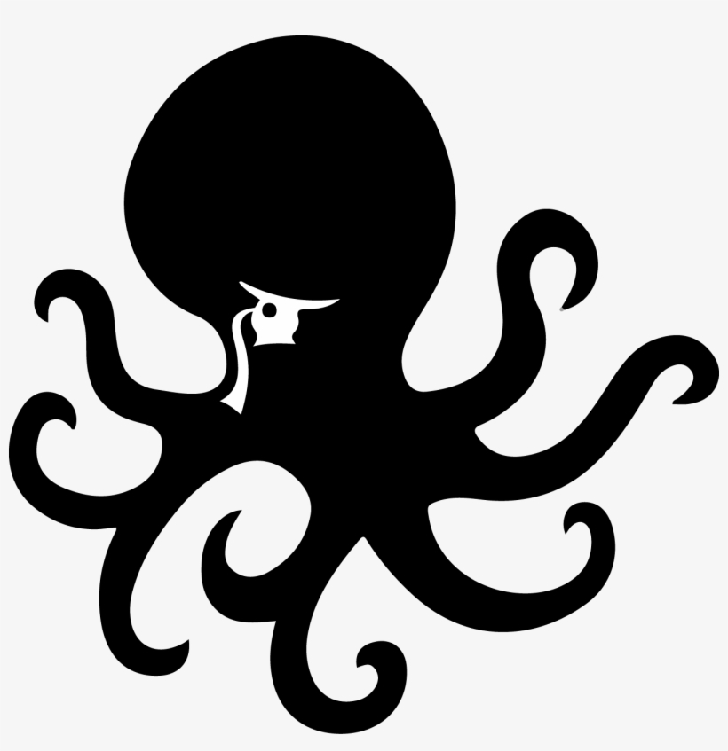 Octopus Png Black - Octopus Logo Png, transparent png download