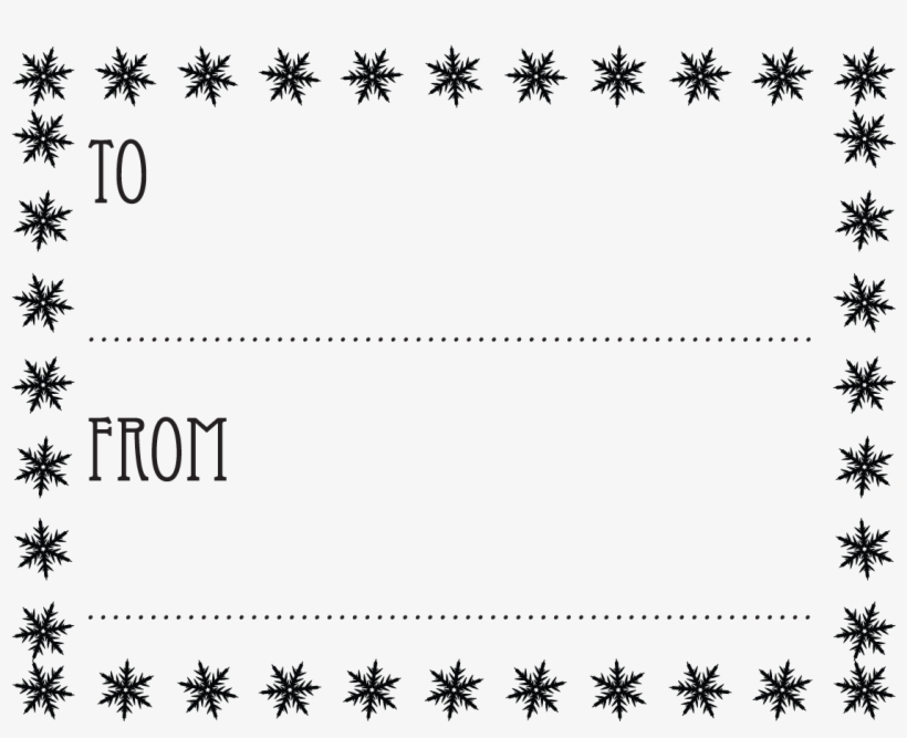 To And From Stamp With Snowflakes- Gift Tag Perfect - Circle, transparent png download