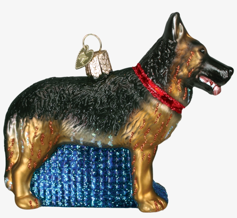 Old World Christmas German Shepherd Dog Glass Blown - German Shepherd Christmas Ornament, transparent png download