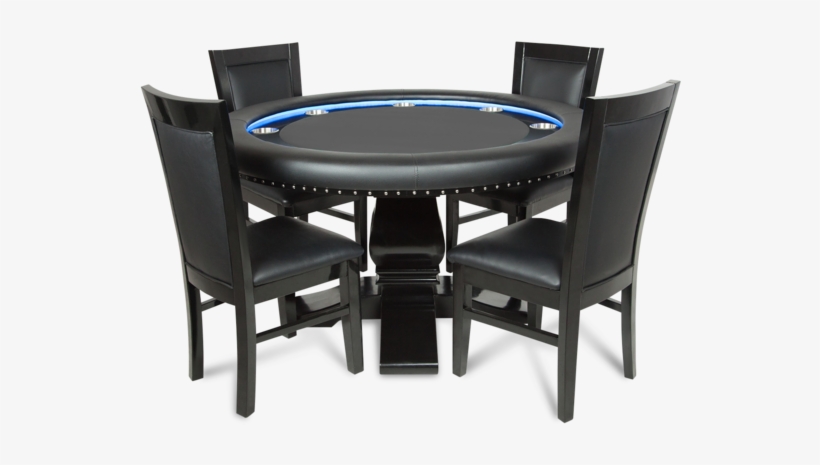 Bbo Poker 55" Ginza Led Poker Table Set Colour: Black, transparent png download