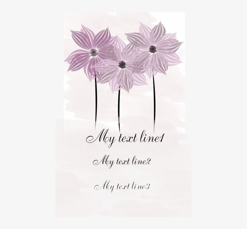 Favorite - Pretty Pink Lilac Watercolor Flowers Greeting Card, transparent png download