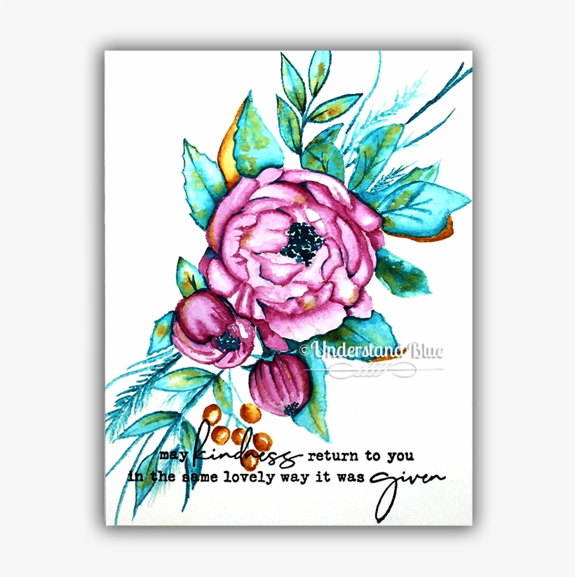 Grateful For Everything No Line Watercolor By Understand - Garden Roses, transparent png download