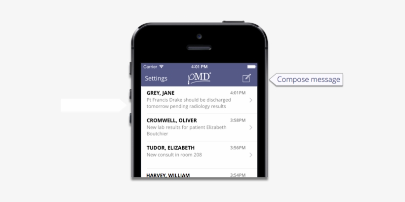 Composing A Text Message On An Iphone With Pmd - Iphone, transparent png download