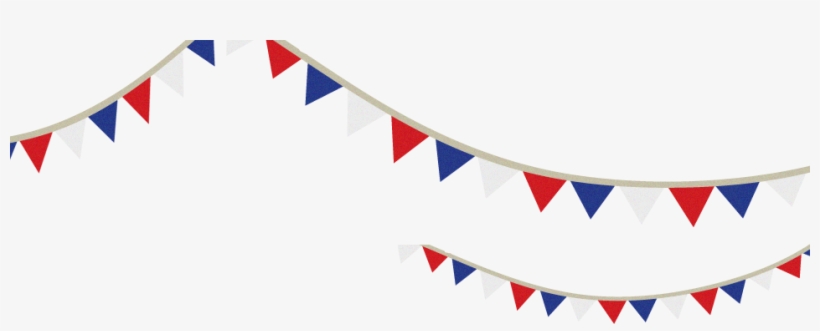 Red White Blue Png - Red White And Blue Bunting Clip Art, transparent png download