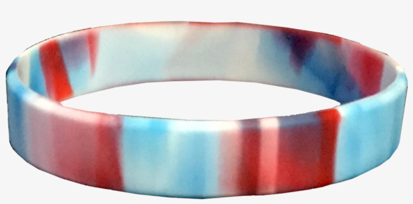 Red White And Blue Silicone Wristbands - Wristband, transparent png download