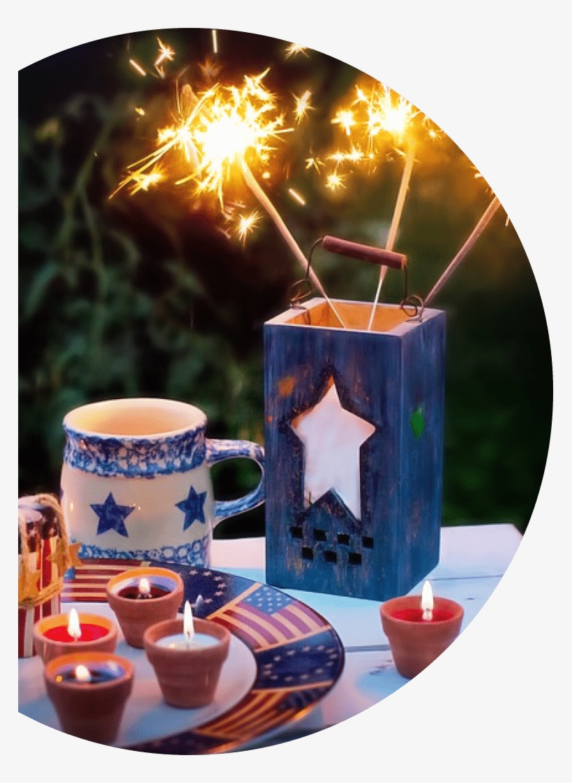 Safely Celebrating The Red, White, & Blue - Sparklers Fourth July, transparent png download