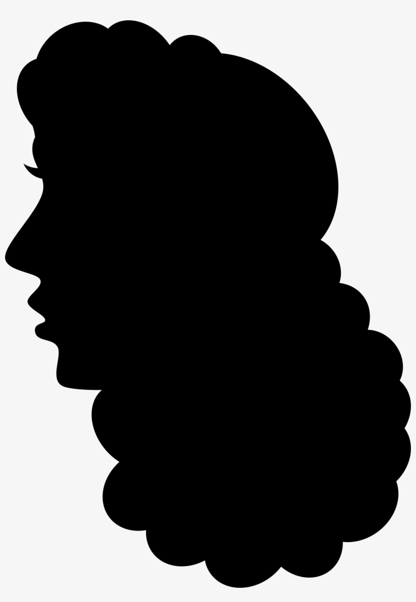 Big Image - Silhouette Profile Transparent Woman, transparent png download