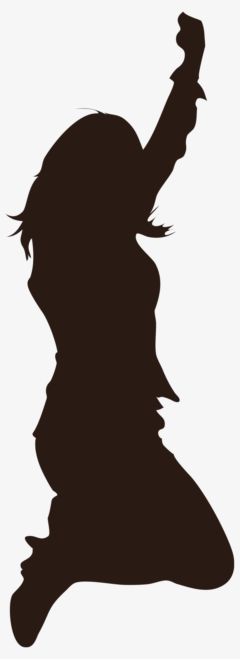 Silhouette Girl Jumping Woman 1221429 - Jumping Girl Silhouette Png, transparent png download