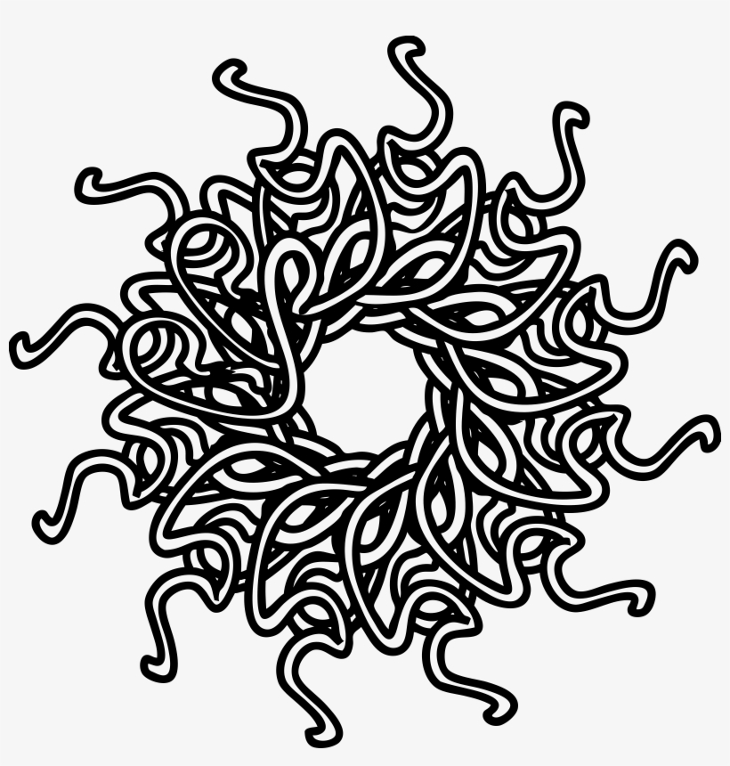 Tangled Sun Icons Png - Drawing, transparent png download