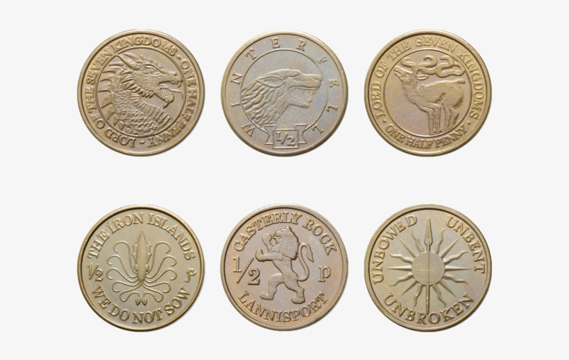 Set Of Six Houses - Game Of Thrones - House Targaryen Coin Set, transparent png download