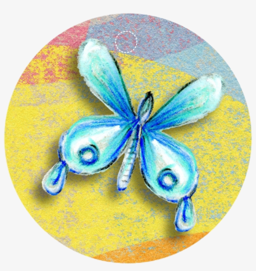 Butterfly Circle Tag - Mariposa En Circulo Png, transparent png download