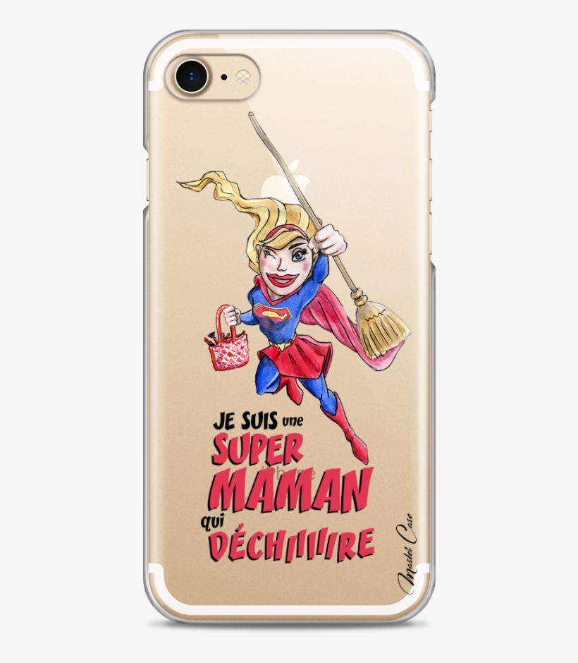 Coque Iphone 7/8 Super Maman Qui Déchire- Watercolor - Iphone, transparent png download