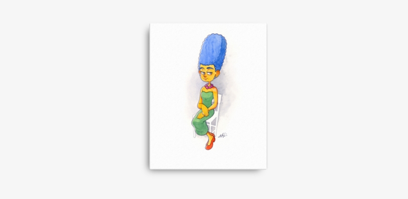 Original Marge Artwork Canvas - Cartoon, transparent png download