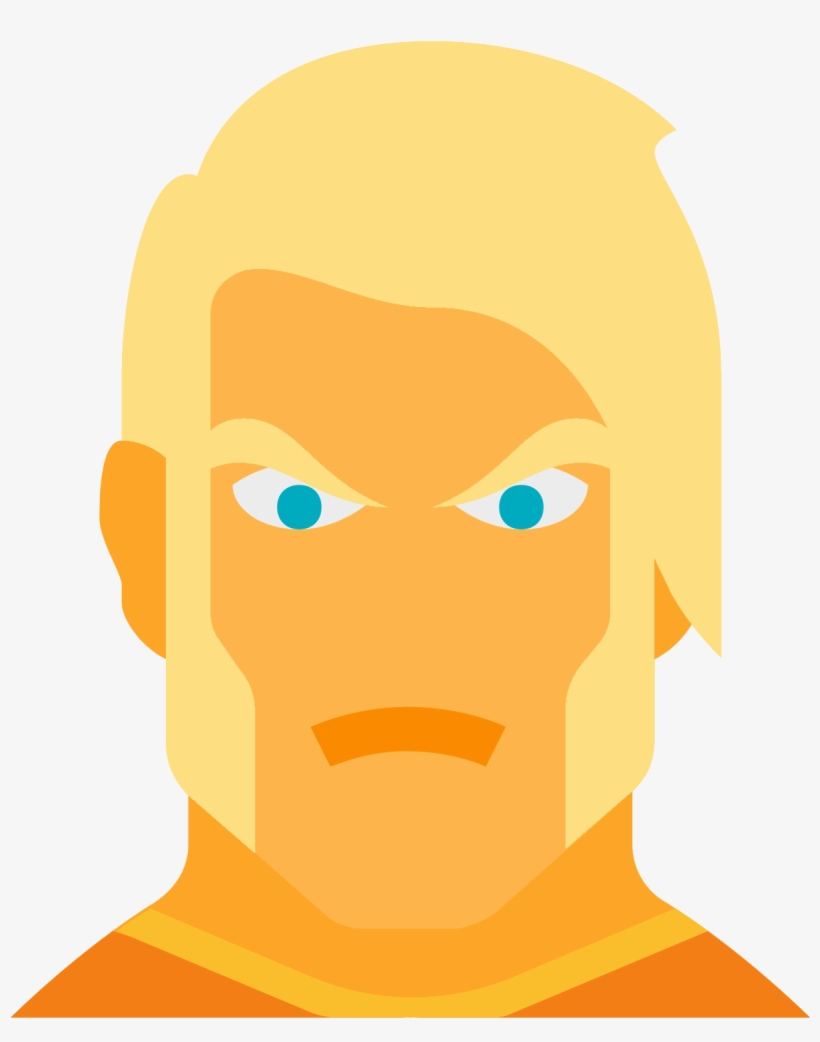 Aquaman Icon In Flat Style - Aquaman Icon, transparent png download