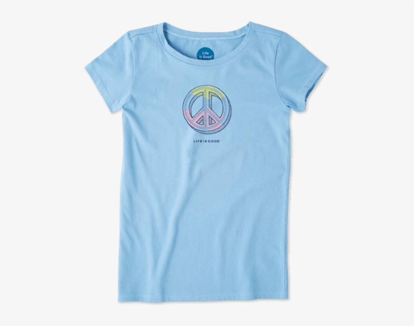 Girls Engraved Peace Sign Crusher Tee - Cat, transparent png download
