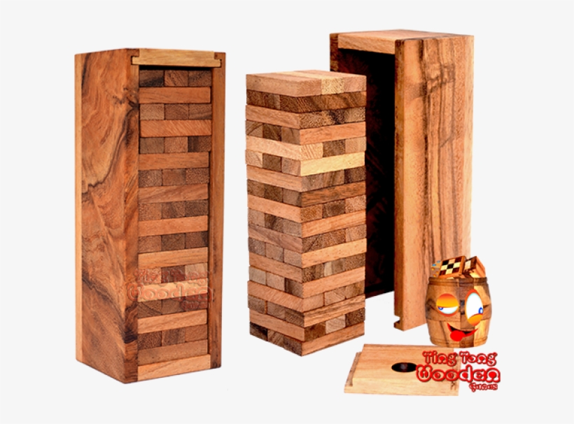 Jenga Tower Of The Wobble Tower Medium Jenga Variant - Lumber, transparent png download