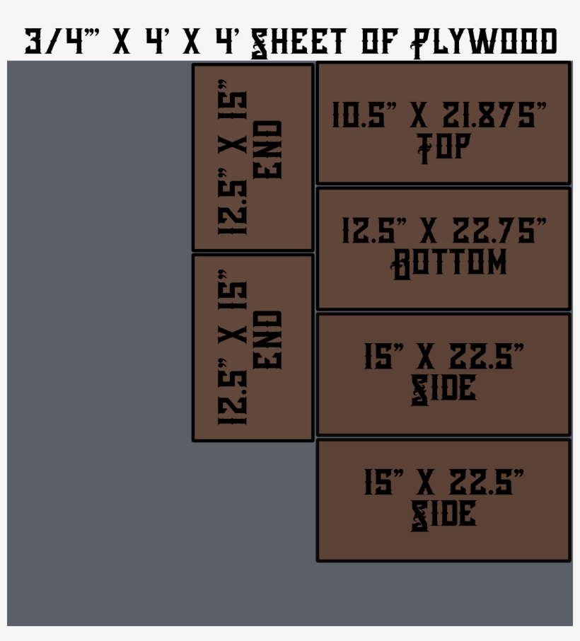 Cut List For Plywood Used For Jenga Case - Game, transparent png download